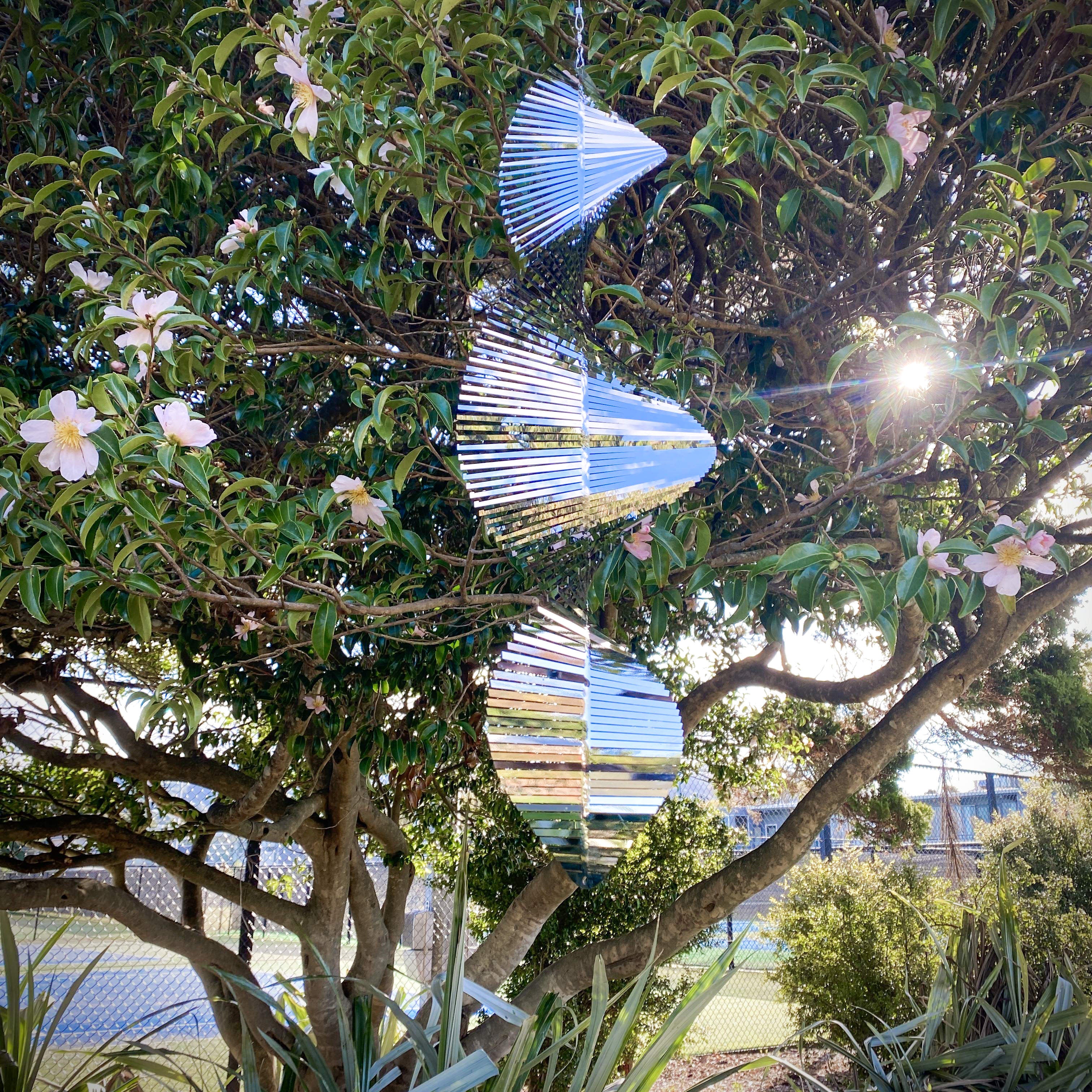 Giant Helix Wind Spinner - Silver - Beauty and the Wind