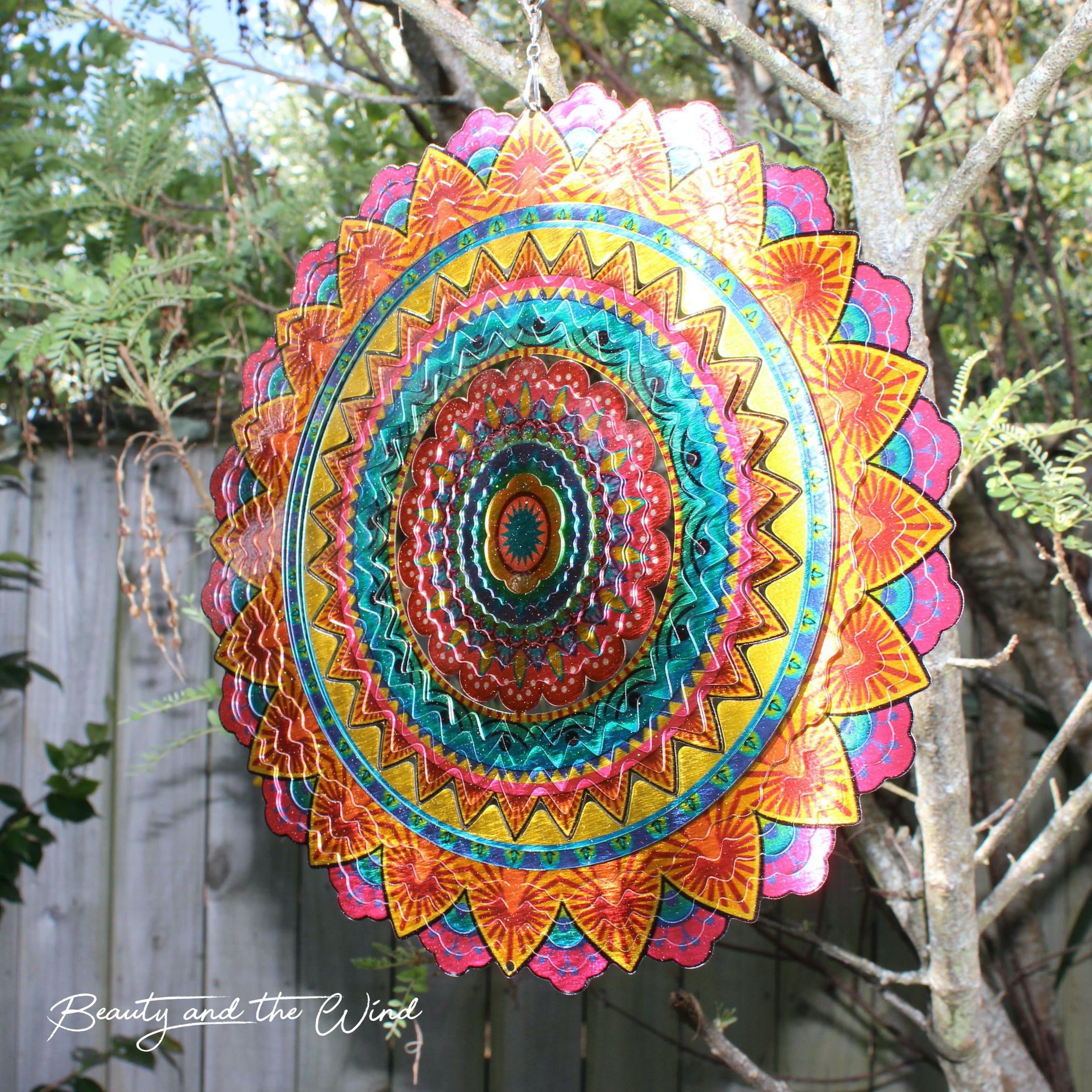 Mandala of Joy Wind Spinner - Beauty and the Wind