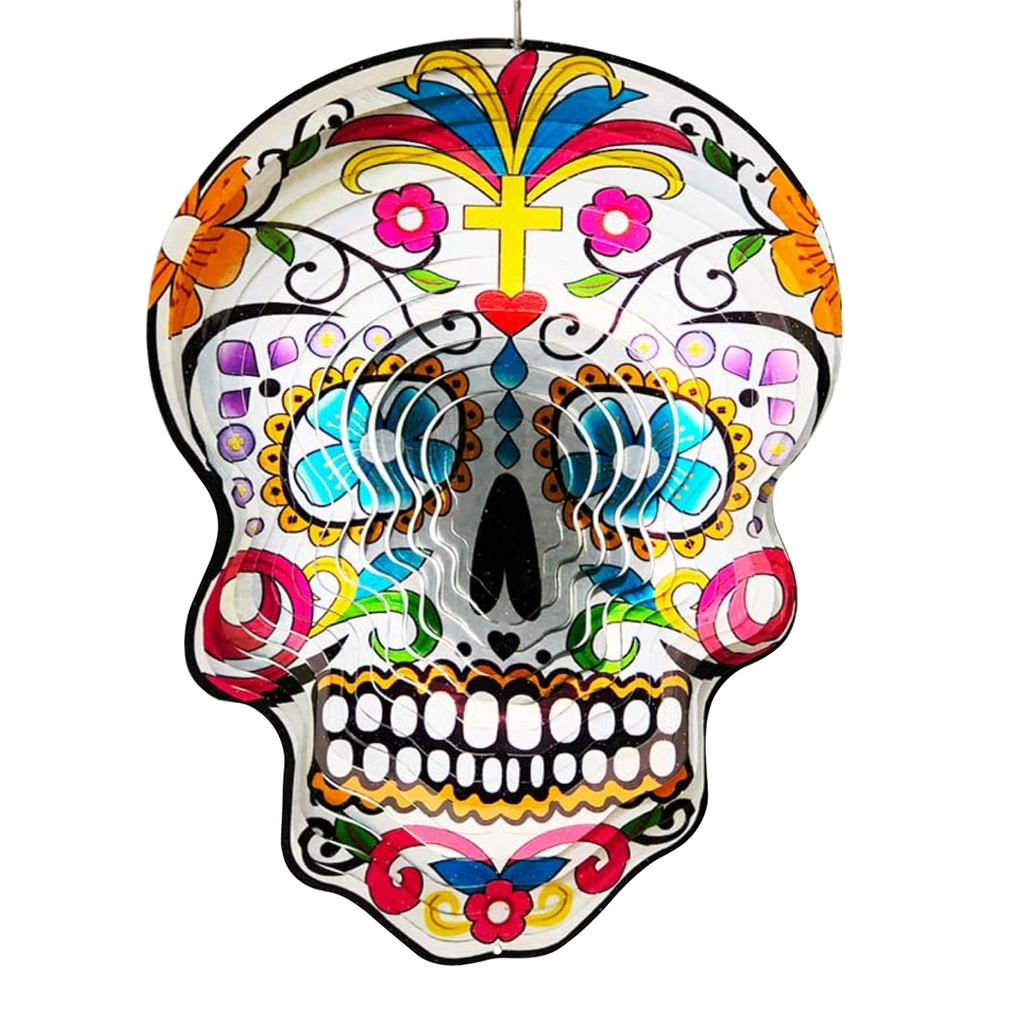 Sugar Skull Wind Spinner - Beauty and the Wind