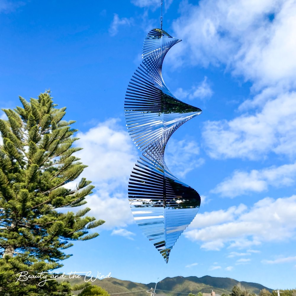 Giant Helix Wind Spinner - Silver - Beauty and the Wind