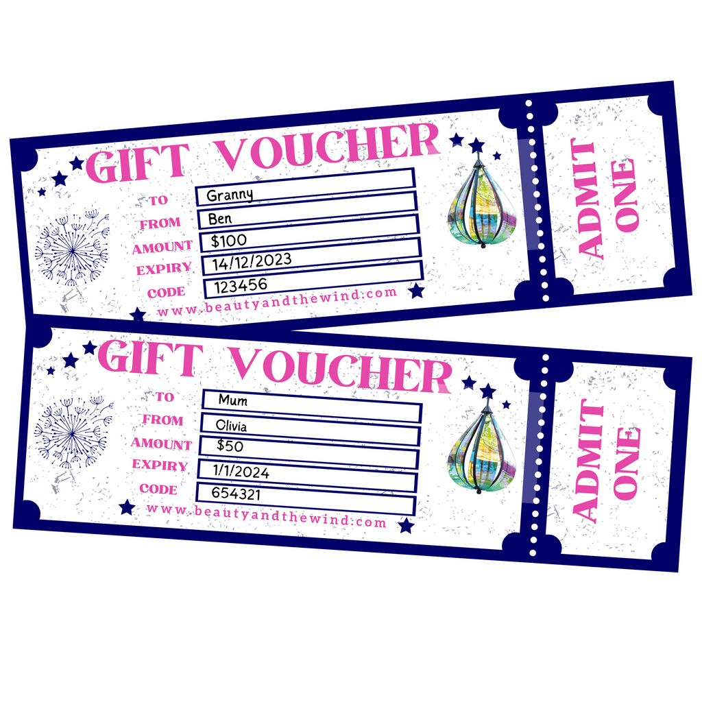 Beauty and the Wind Gift Voucher - Beauty and the Wind
